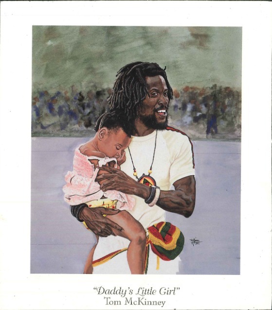 Rastaman with child